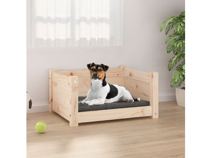 Pelíšek pro psy 55,5 x 45,5 x 28 cm masivní borovicové dřevo