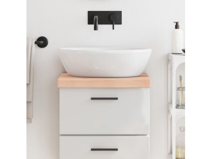 Koupelnová deska 40x30x(2-6) cm neošetřené masivní dřevo