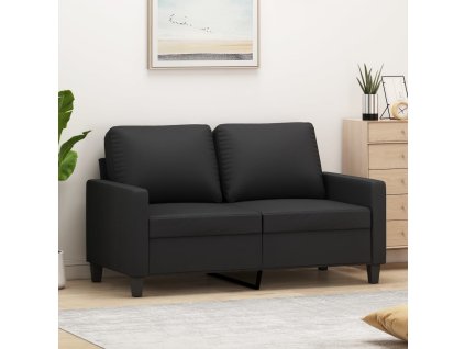 2místná pohovka černá 120 cm umělá kůže