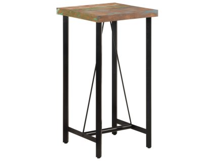 Barový stolek 55x55x107 cm masivní recyklované dřevo a železo