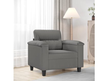 Křeslo tmavě šedé 60 cm tkanina z mikrovlákna