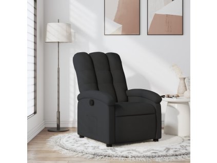 Polohovací křeslo černé textil