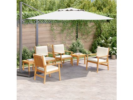 Sada zahradních pohovek 6 pcs Hnědá Masivní akáciové dřevo