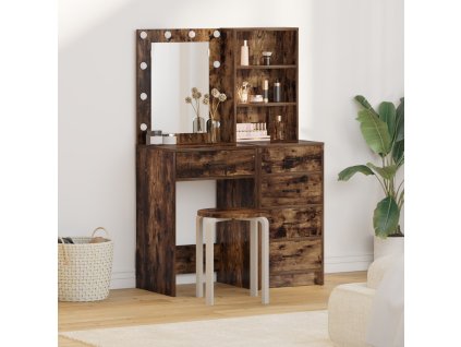 Kosmetický stůl 2 pcs Hnědá 50 x 41 x 135 cm Kompozitní dřevo