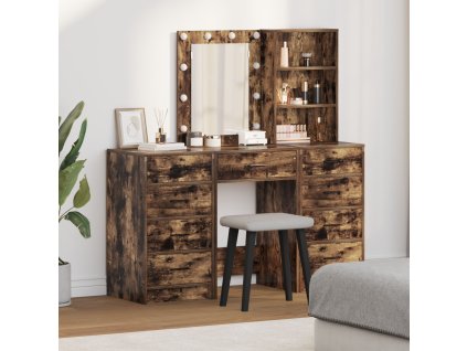 Kosmetický stůl 3 pcs Hnědá 40 x 41 x 135 cm Kompozitní dřevo