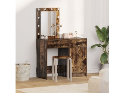Kosmetický stůl 2 pcs Hnědá 50 x 41 x 135 cm Kompozitní dřevo