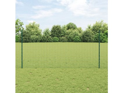 Evropský plot  Sada 2 Zelená Práškově lakovaná ocel 25 x 1.2 m