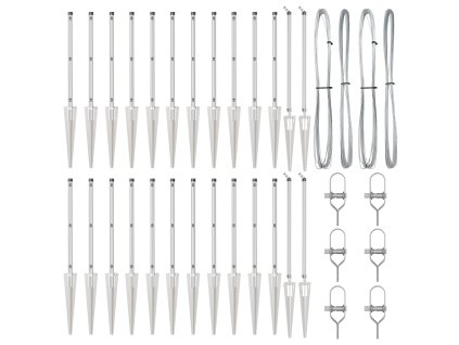 Plotový sloupek. 26 pcs Šedá 3,2 x 3,2 x 125 cm