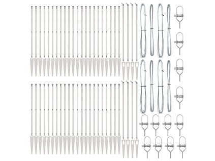 Plotový sloupek. Jiný 52 pcs Šedá 3,2 x 3,2 x 100 cm Ocel