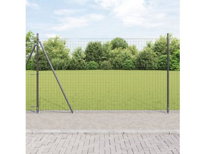 Plotový sloupek. Jiný 26 pcs Šedá 3,2 x 3,2 x 88,5 cm Ocel