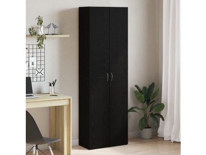 Kancelářská skříň Černý dub 60 x 32 x 190 cm kompozitní dřevo