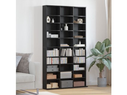 Skříňka na CD Černý dub 101 x 23 x 177.5 cm kompozitní dřevo
