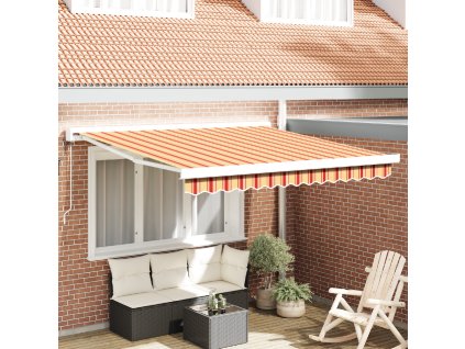 Markýza Žlutá a oranžová 350 x 250 x 165 cm Polyester a hliník