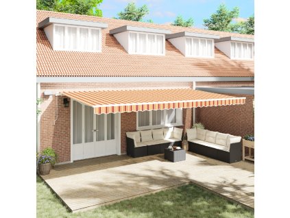 Budsorovatelné zastřešení Žlutá a oranžová 600 × 300 cm