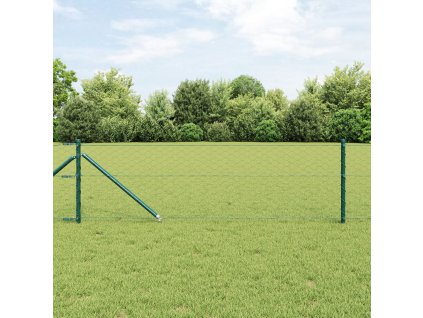 Plotový sloupek. Zelená 100 x 0,8 m (50 mm síť) Ocel a PVC