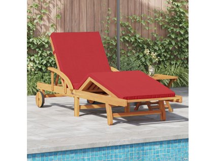 Slunečník 2 pcs Červená Masivní akátové dřevo