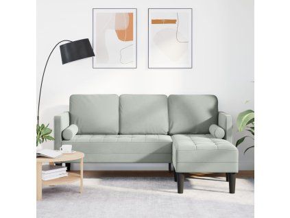 Set pohovek 2 ks Světle šedá Polyester 3329264