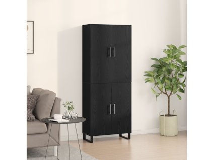Servírovací skříň Nástěnný 2 pcs Černý dub kompozitní dřevo