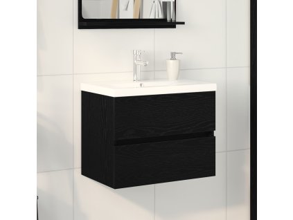 Skříňka pod umyvadlo Černý dub 80 x 39 x 62 cm kompozitní dřevo