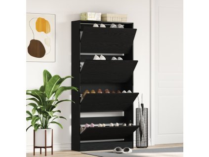 Skříň na obuv Černý dub 80 x 21 x 163,5 cm kompozitní dřevo