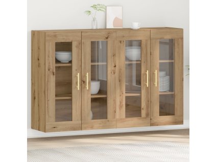 Nástěnné skříně 2 pcs Artisanový dub 69,5 x 34 x 90 cm