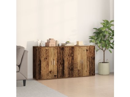 Konzole 2 pcs Staré dřevo 79 x 38 x 80 cm Kompozitní dřevo