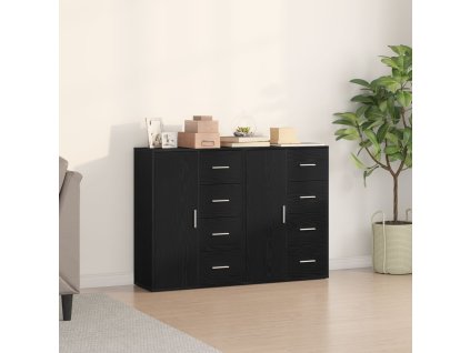 Konzole 2 pcs Černý dub 60 x 31 x 84 cm Kompozitní dřevo