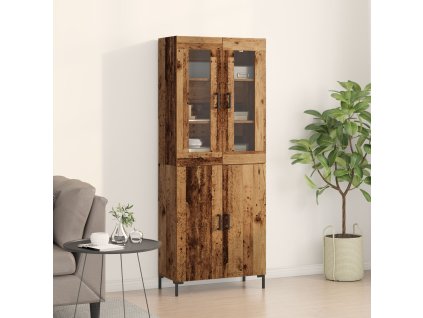 Vysoký bufet 2 pcs Staré dřevo 69,5 x 34 x 180 cm