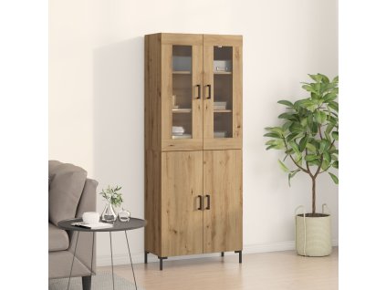 Vysoký bufet Nástěnný 2 pcs dub artisan 69.5 x 34 x 180 cm