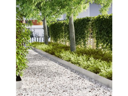 Okraj trávníku 50 pcs Stříbrná 100 x 0,05 x 20 cm Nerezová ocel