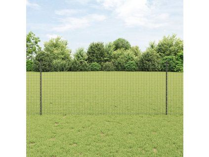 Plotový sloupek. 44 pcs Šedá 140 cm Ocel 3335937
