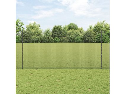 Plot s sloupkem Šedá 1,2 x 10 m Ocel a PVC