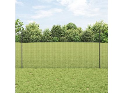 Plot s sloupkem Šedá 1,2 x 10 m Ocel a PVC