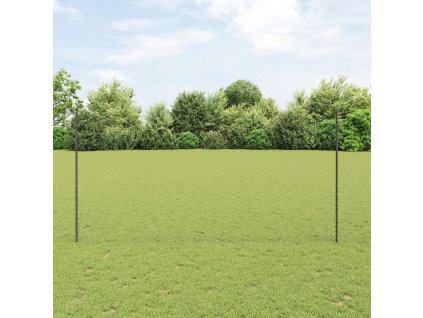 Plot a sloupek Šedá 1,5 x 25 m Ocel