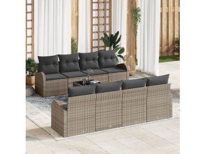 Sada zahradních pohovek Šedá 55 x 55 x 37 cm polyratan