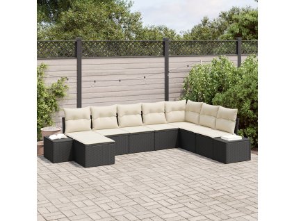 Sada zahradních pohovek s polštářem 8 pcs polyratan