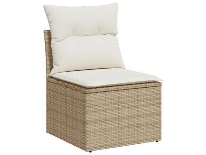 Sada zahradních pohovek 8 pcs Béžová Poly ratan