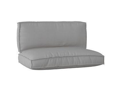 Sada polštářů na paletu 2 pcs Šedá Oxfordská látka