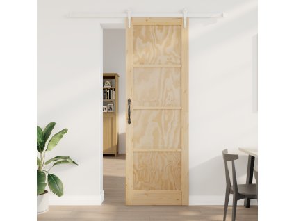 Posuvné dveře vidaXL s montážní sadou 78x232 cm z masivního borovicového dřeva