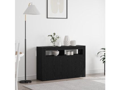 Servírovací skříň Černý dub 116 x 30 x 75 cm Kompozitní dřevo