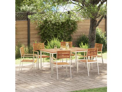 Zahradníjídelníset 7 pcs Hnědá Masivní akáciové dřevo