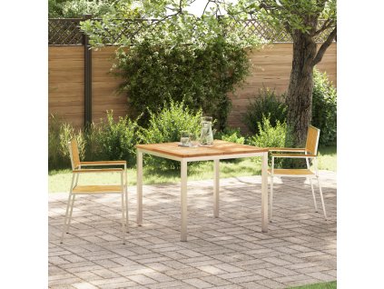Zahradní jídelní sada 3 pcs Hnědá Pevné teakové dřevo