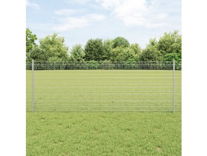 Pozinkovaný drátěný plot se 22 U sloupky Stříbrný 0.8x50 m Ocel