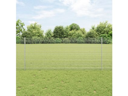 Svařovaný drátěný plot s 44 U sloupky Stříbrný 1x50 m Ocel