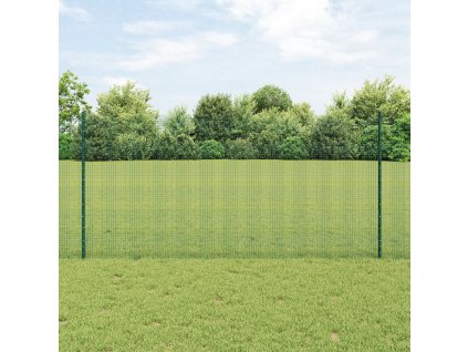 Svařovaný drátěný plot s 22 U sloupky, Zelený, 1,2 x 50 m, Ocel