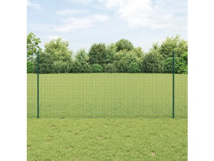 Svářecí drátěný plot s 22 U sloupky Zelená 1,2x50 m Ocel