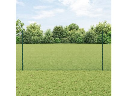 Plot s sloupkem Zelená 1,2 x 100 m Ocel a PVC