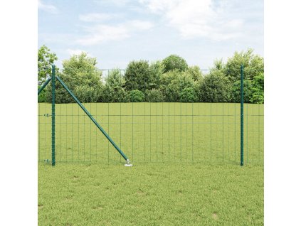 Plot s sloupkem Zelená 1 x 10 m Ocel a PVC