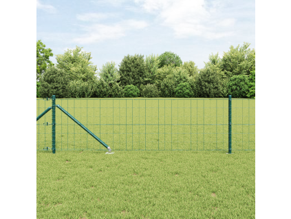 Plot s sloupkem Zelená 0,8 x 25 m Ocel a PVC
