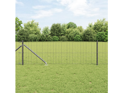Plot s sloupkem Šedá 0,4 x 10 m Ocel a PVC 3350650